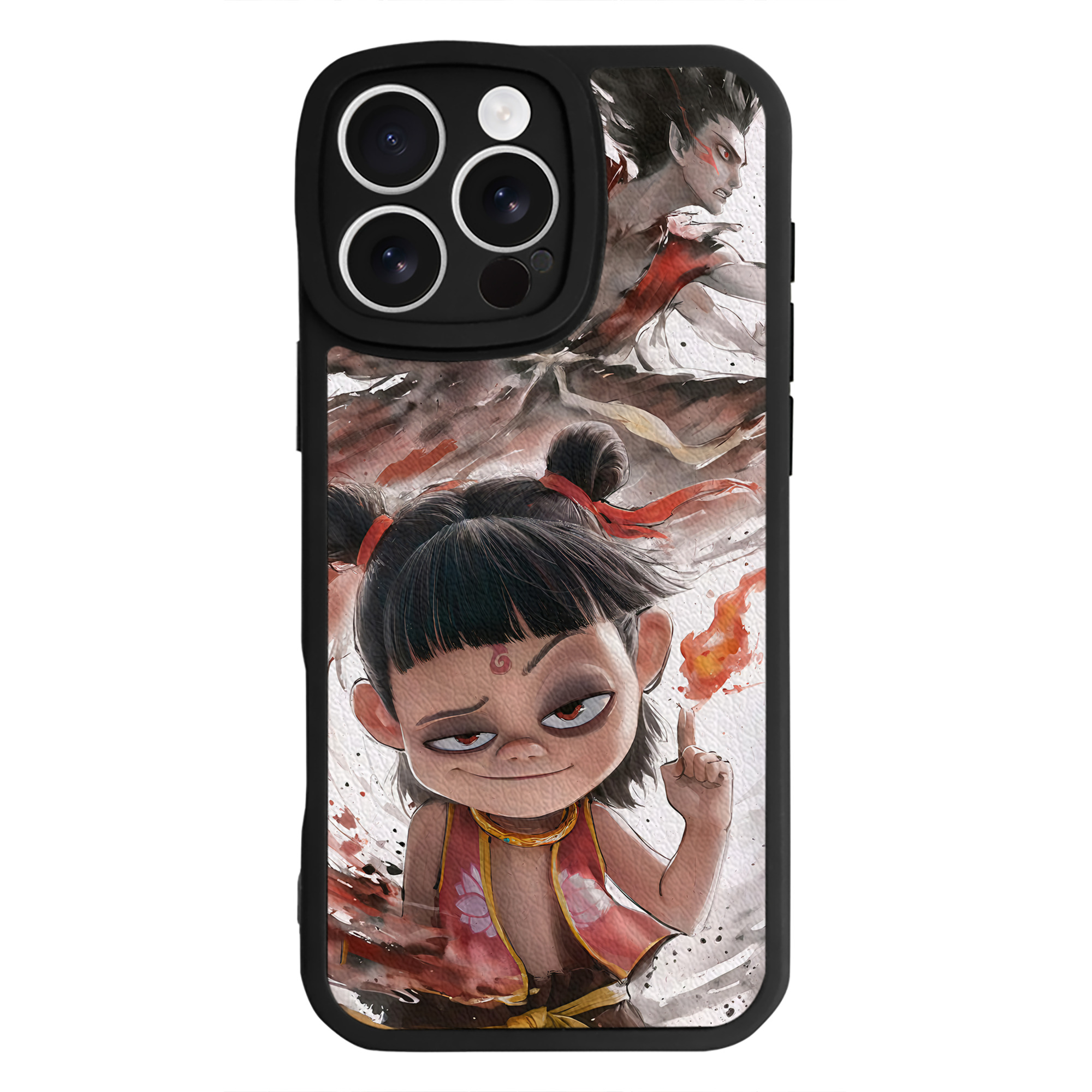 （画像用） Ne Zha 2 ナタ 魔童の大暴れ 【iPhone 16シリーズ対応】シリコンスマホケース（レザー調） 材質：シリコン